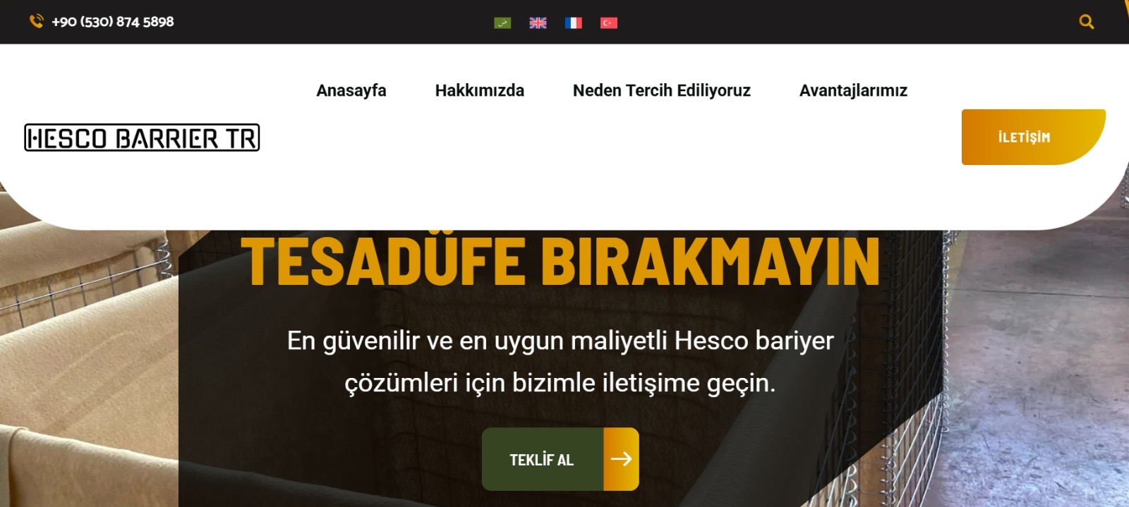 Hesco Bariyer ile Güvenli ve Dayanıklı Çözümler